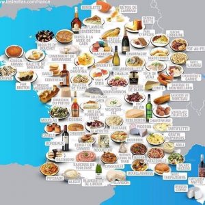 carte des plats typiques en France vs Italie